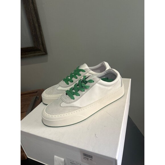 The Row Marley Suede Paneled Leather Sneakers Milk White Womens Size 35 5 - Picture 7 of 14